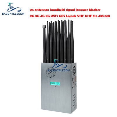 24 antenne portabile segnale jammer 24w 20m raggio per tutti i segnali
