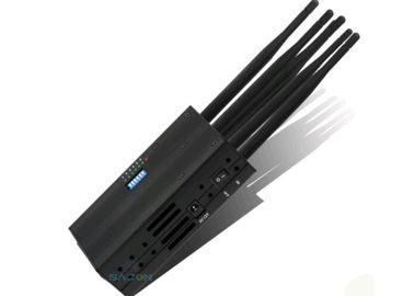 6 antenne interferitore portatile del segnale del telefono cellulare batteria al litio con adattatore CA