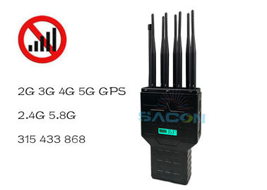 Emittente di disturbo portatile di 2G 3G 4G GPS 16w 30m del telefono cellulare del segnale di alto potere tenuto in mano dello stampo