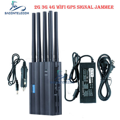 CDMA800 4000mAH Disturbatore di segnale portatile DC12V GPS Wi-Fi Bloccatore di segnale
