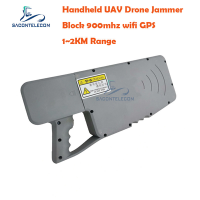 1200m GSM 900mhz UAV Drone Jammer WiFi GPS Controllo manuale portatile