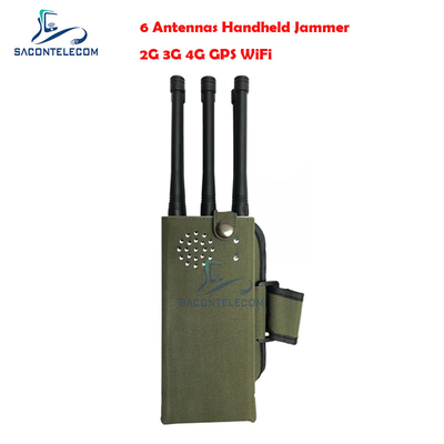 6 emittente di disturbo del segnale di Bluetooth della tasca del raggio dello stampo 30m dell'emittente di disturbo di GPS del telefono cellulare delle bande