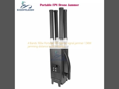 4 bande 160w Portable FPV drone signal jammer Distanza di interferenza 1.5KM batteria integrata