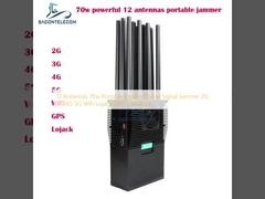 12 Antenne 70w Blocker di Segnale Cellulare Portatile 2G 3G 4G 5G WiFi Lojack GPS Tipo USA