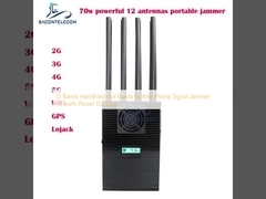Disturbatore di segnale per telefoni cellulari portatile a 12 bande, a banda intera, 70 watt di potenza, tipo UE