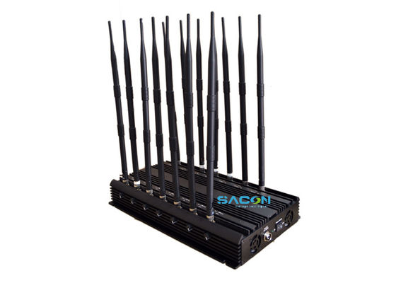 14 Bande 35W Alta Potenza Jammer Segnale Cellulare con 4 Ventole di Raffreddamento e Schermo da 70m