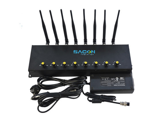 8 Bande Long Range RF Signal Jammer con 20W di Potenza di Uscita e 40m di Raggio di Jamming