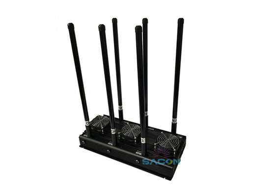 100W 6 canali 3G 4G Signal Jammer con 150m di portata per carceri e sale conferenze