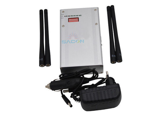 Disturbatore GPS per cellulari digitali portatili con potenza di uscita di 6,5 W e 4 antenne per 300-3000 metri quadrati