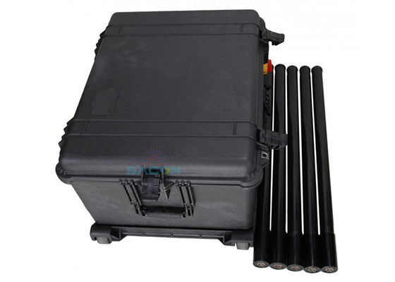 200m Range 150W Potenza 5 bande portatile Manpack RF Jammer per le forze di sicurezza