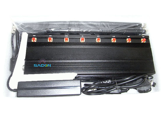 8 Canali Desktop Cell Phone Jammer con 40m di Portata e 365 Giorni di Lavoro per Prigioni e Scuole