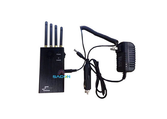 2W portabile GPS Jammer con 4 antenne e 5-15M Jamming Range per segnali mobili e GPS