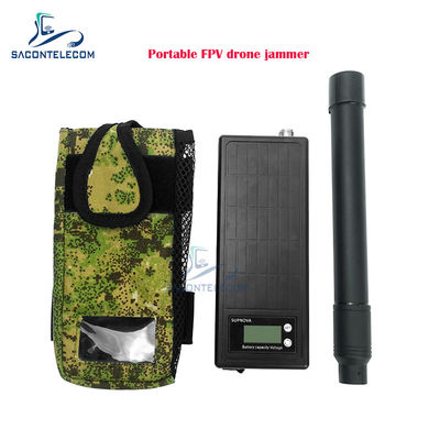 Portable Handheld FPV Drone Jammer con portata di 1,5 km e 50W di alta potenza per il disturbo del segnale anti-drone UAV