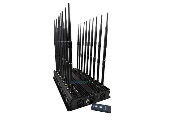 Interruttore per cellulari ad alta potenza da 42W con 18 canali per bloccare i segnali 2G 3G 4G 5G e 2.4G