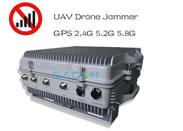Impermeabile IP64 Alta potenza 385w Drone Signal Jammer 1.5km GPS a lunga distanza 2.4G 5.8G