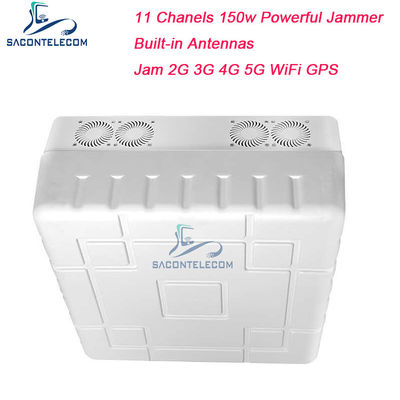 150W Jammer di Segnale ad Alta Potenza con 11 Canali per Blocco Telefono Cellulare con Raggio di 50m