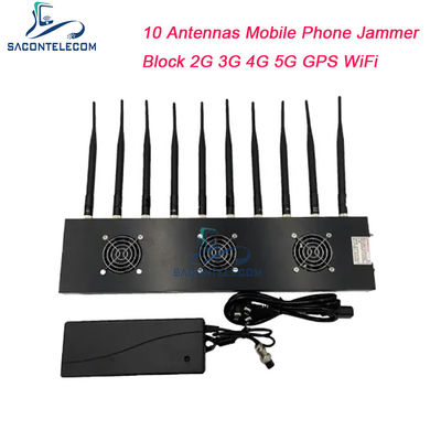 433MHz 40m Range Signal Jammer con 10 canali e potenza di uscita di 18W per il blocco WiFi GPS