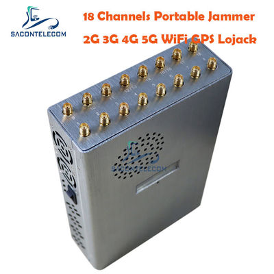 18 bande portabile jammer di segnale con batteria da 12000mAh per bloccare la comunicazione sicura