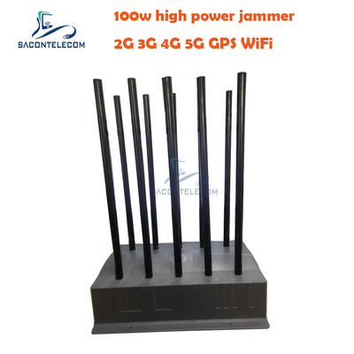 DCS 100w High Power Signal Jammer Blocker 10 canali VHF UHF Jammer