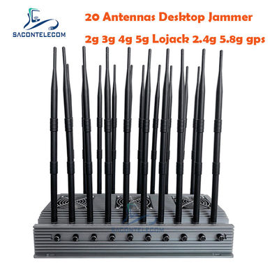 155W Jammer di Segnale per Cellulare ad Alta Potenza con 20 Antenne e Portata di 60 Metri