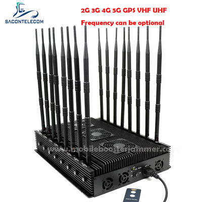 Regolabile 110W 16 antenne GPS Lojack Signal Jammer per uso desktop interno