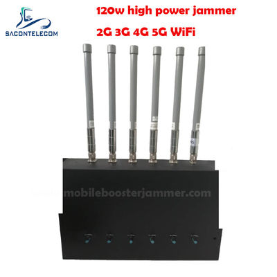 180W 6 canali Desktop Signal Jammer con 20-150m di raggio di interferenza per 2G 3G 4G 5G GSM CDMA Blocco