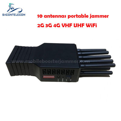 10W Potenza 10 Antenne Raggio 20m Jammer Portatile GPS WiFi Blocker