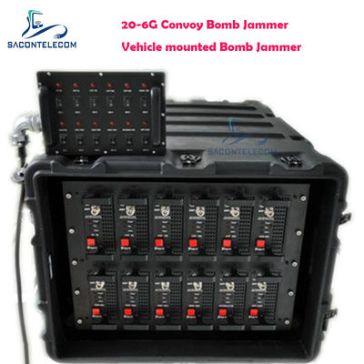 Veicolo Convoglio militare Bomb Jammer 20-6G 11 bande 550w Montato sul tetto
