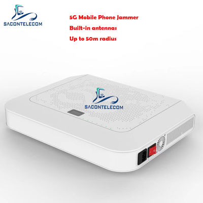 Desktop 12 canali segnale jammer con raggio di 50m e antenne integrate per il blocco sicuro del telefono cellulare