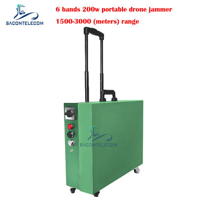 Tipo rimorchio Drone Signal Jammer 200w Alta potenza 3km Distanza per DJI
