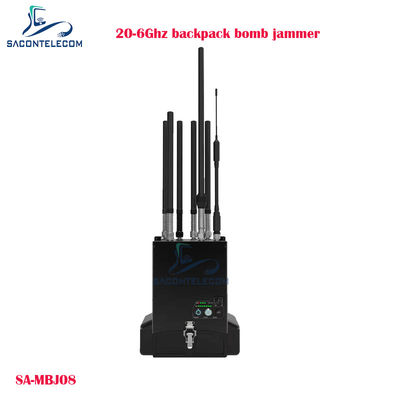 Jammer per droni manpack 20-6000MHz con potenza di 100W e distanza di jamming di 40m, jammer per bombe zaino, bloccante di segnale UAV