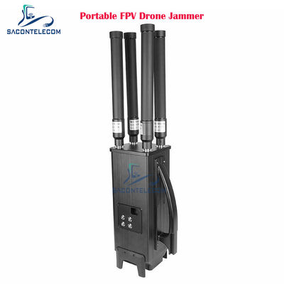 160W 4 Bande Jammer Portatile per Segnali Drone con Distanza di Jamming di 1.5KM e Batteria Integrata