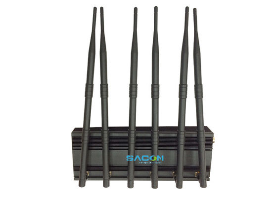 15W di potenza 50m di gamma GPS Jammer segnale con 6 bande di frequenza per il blocco del segnale del telefono cellulare