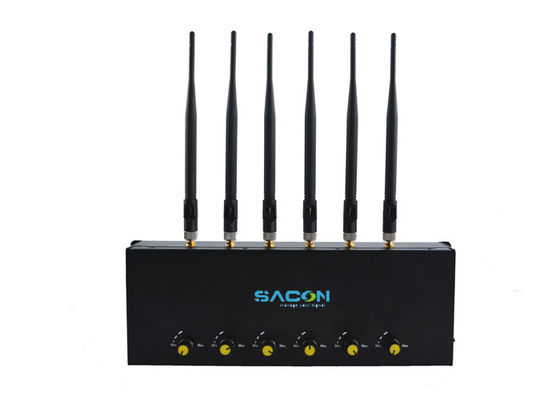 6 Antenne Regolabile Potenza di Uscita Jammer Segnale Cellulare con 40 Metri di Portata
