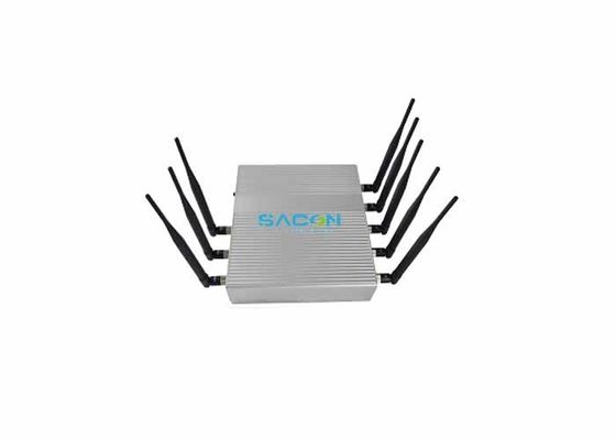 Potenza di uscita 18W 8 canali Jammer del segnale con 40m di gamma di interferenza per blocco del telefono cellulare e Wi-Fi GPS Jammer