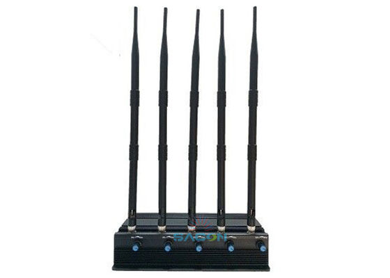 15W Jammer di Segnale Wifi ad Alta Potenza con 5 Antenne Regolabili e Raggio di Blocco di 50m