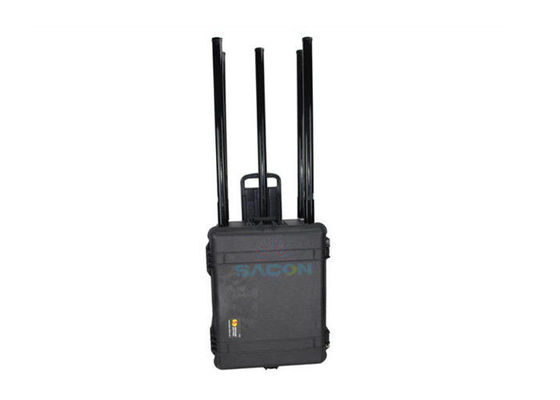 Potenza di uscita 150W Manpack Jammer con 100-200 metri di portata di blocco e custodia impermeabile