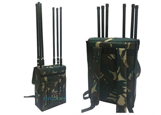 120W 8 Canali Jammer Manpack con Raggio di 120m per Protezione VIP e Disinnesco Esplosivi