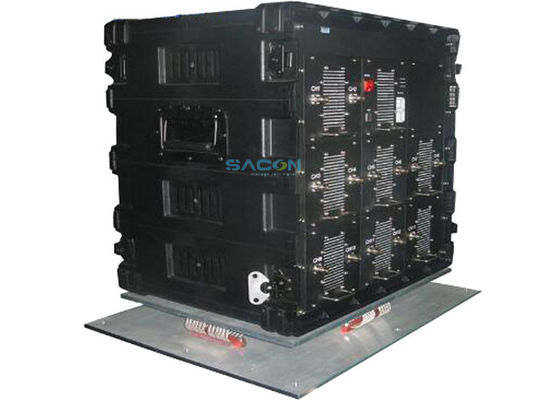 Raggio di jamming di 500m Potenza di uscita 630W Jammer per convogli con tecnologia DDS per protezione RCIED