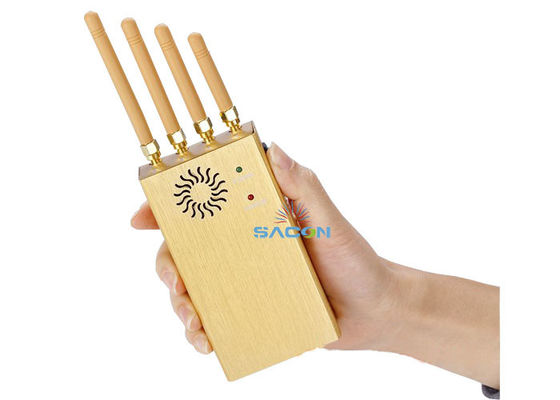 20m Range 4 Antenne 2W Output Power Portable GPS Jammer e Signal Jammer con custodia in pelle