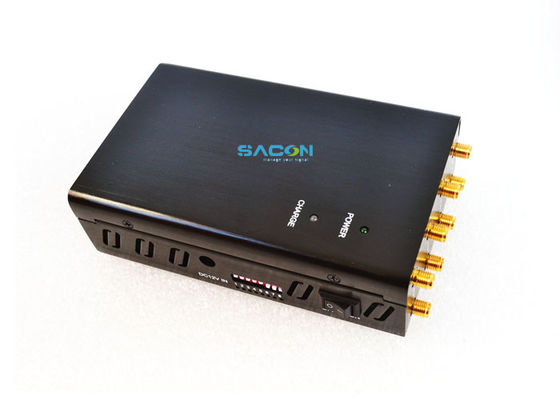 Disturbatore WiFi portatile DC12V 4W con 8 antenne omnidirezionali per un raggio di disturbo di 20m e 1.5 ore di autonomia