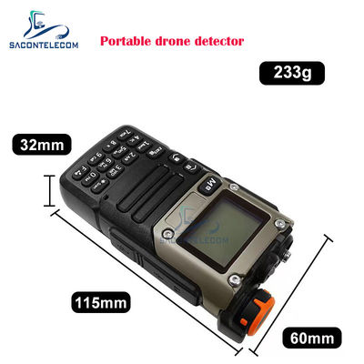 Rilevatore portatile anti-drone portatile con frequenza 700-6Ghz e distanza di rilevamento di 800m