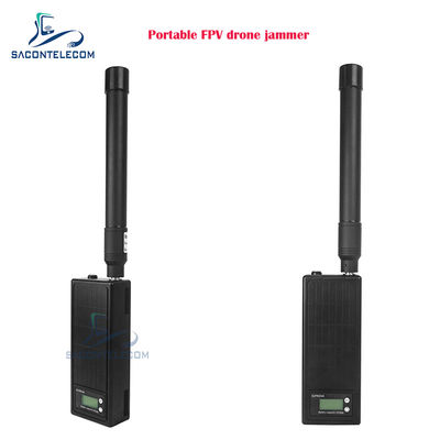 Portable Handheld FPV Drone Jammer con portata di 1,5 km e 50W di alta potenza per il disturbo del segnale anti-drone UAV