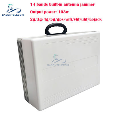 14 Channels 103W Output Power Mobile Phone Signal Jammer with Up To 80m Range Wireless Signal Blocker