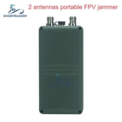 Portable 2 Bands Handheld Anti Drone Jammer con potenza di uscita di 60W e batteria da 32000Mah