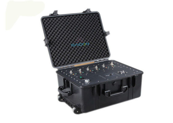 300W Alta Potenza 6 Bande VHF UHF Jammer Manpack con Protezione VSWR per Walkie Talkie