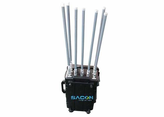 350W 7 canali Manpack Jammer con antenne in fibra di vetro per il blocco del segnale GPS 3G 4G