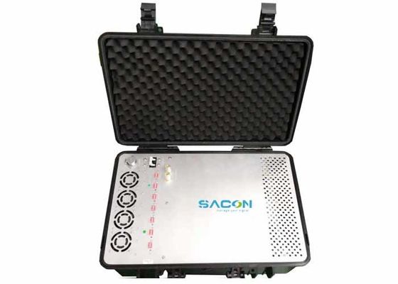 350W 7 canali Manpack Jammer con antenne in fibra di vetro per il blocco del segnale GPS 3G 4G