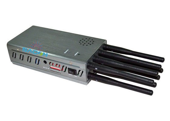 8W High Power GPS Jammer e Blocker per cellulari con 8 bande e 30m di autonomia