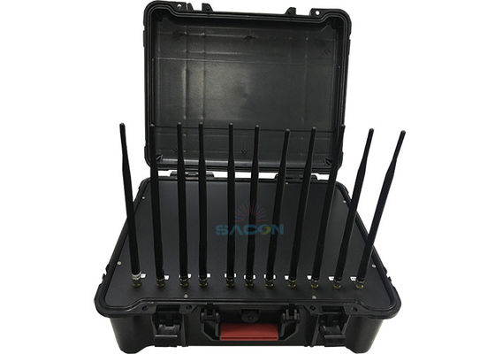 55W Jammer Portatile ad Alta Potenza con 11 Canali e Batteria Integrata per Blocco Segnale Sicuro